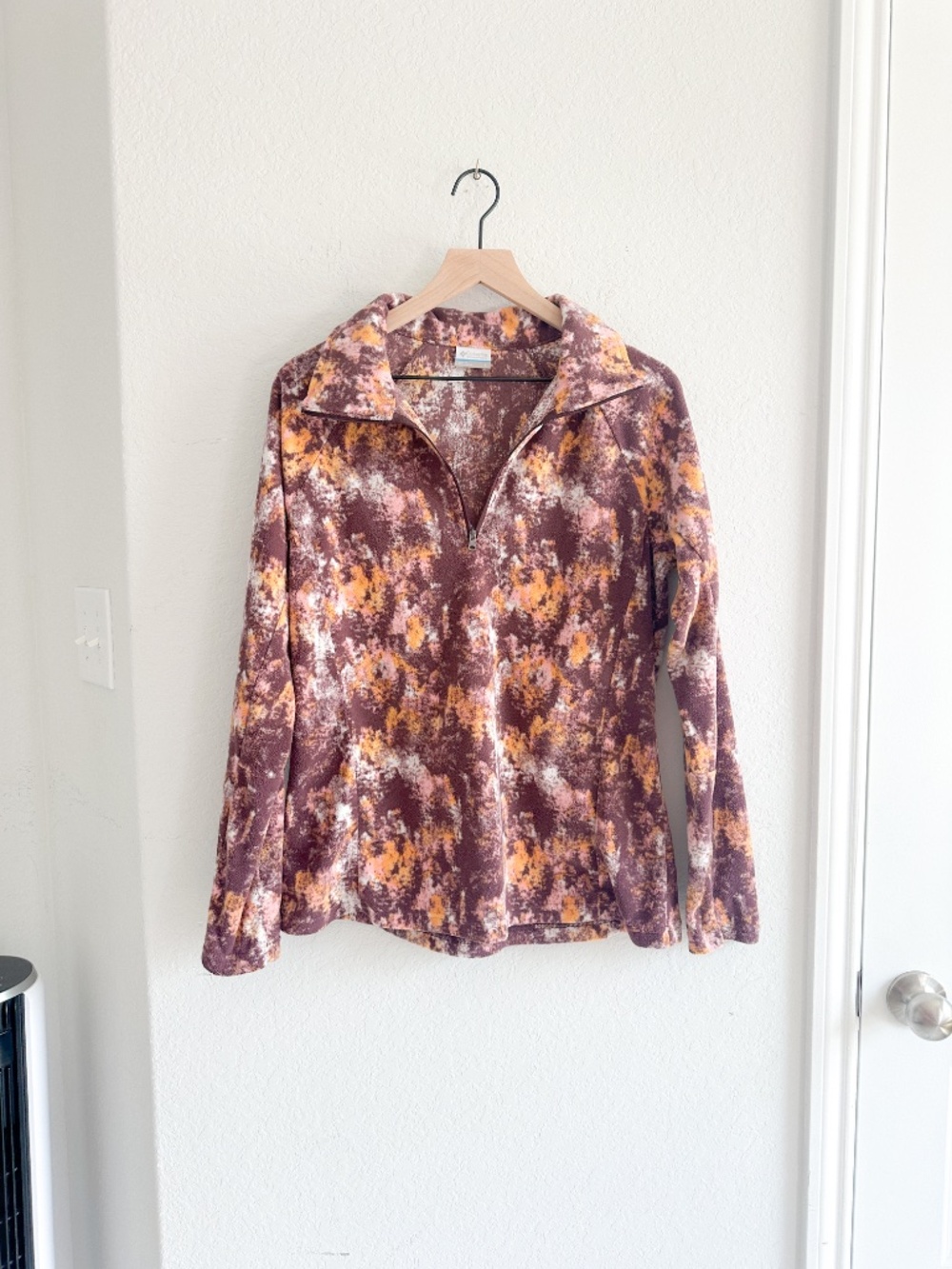 Columbia Abstract Print GLACIAL IV 1/2 ZIP Zip Microfleece Pullover L